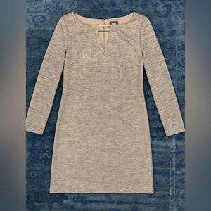 Vince Camuto Holiday Gold Metallic Luxury Sheath Dress Cocktail Business Party 6